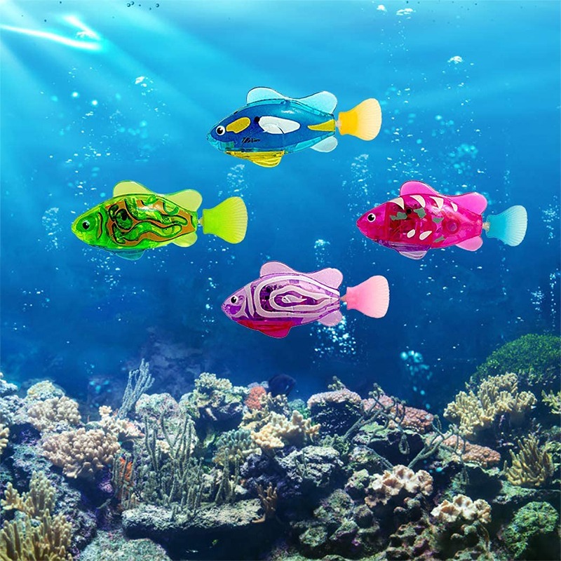 Acheter Poisson électronique pour animaux de compagnie Robot poisson chat  jouet chat enrichissement électronique chat trucs Kitty exercice jouet  poisson avec lumière LED poisson chat jouet