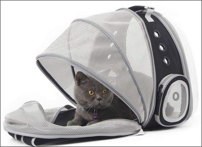 Sac à dos bulle extensible pour chat et chien - Petits Compagnons