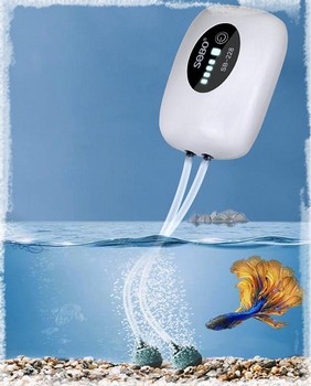 Pompe à air sans fil pour aquarium - Petits Compagnons