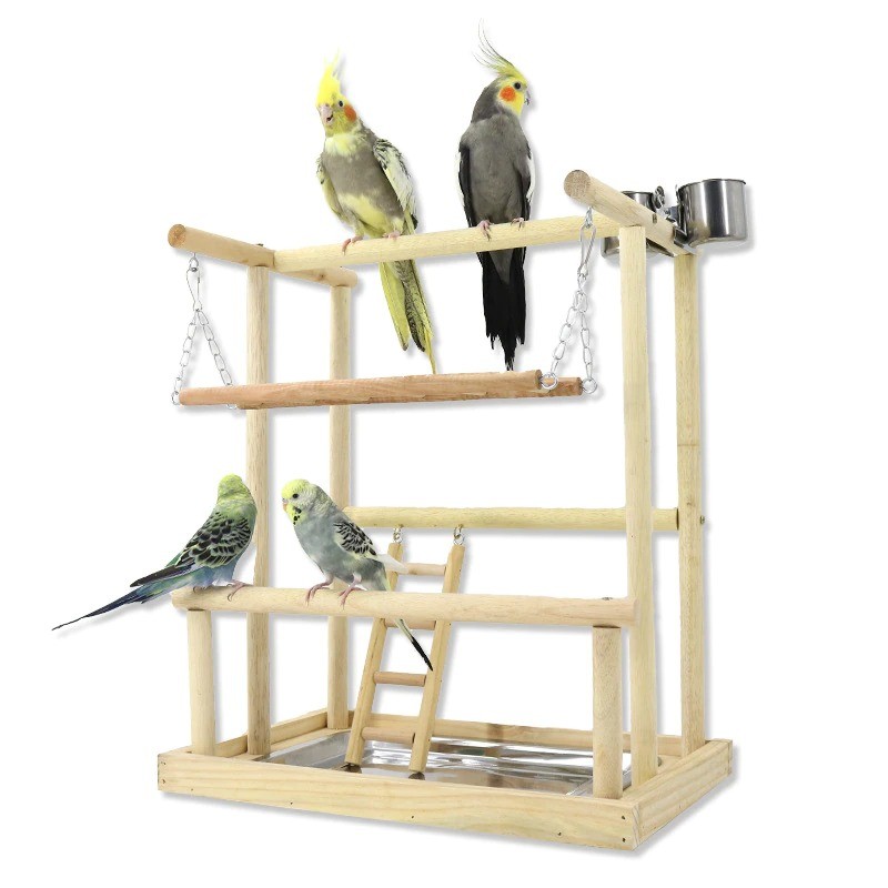 Aire-de-jeux-pour-oiseau-domestique-Perchoirs-avec-jouet-bois-et-corde-pour-oiseaux-en-cage-Parc-d-exercies-pour-oiseau