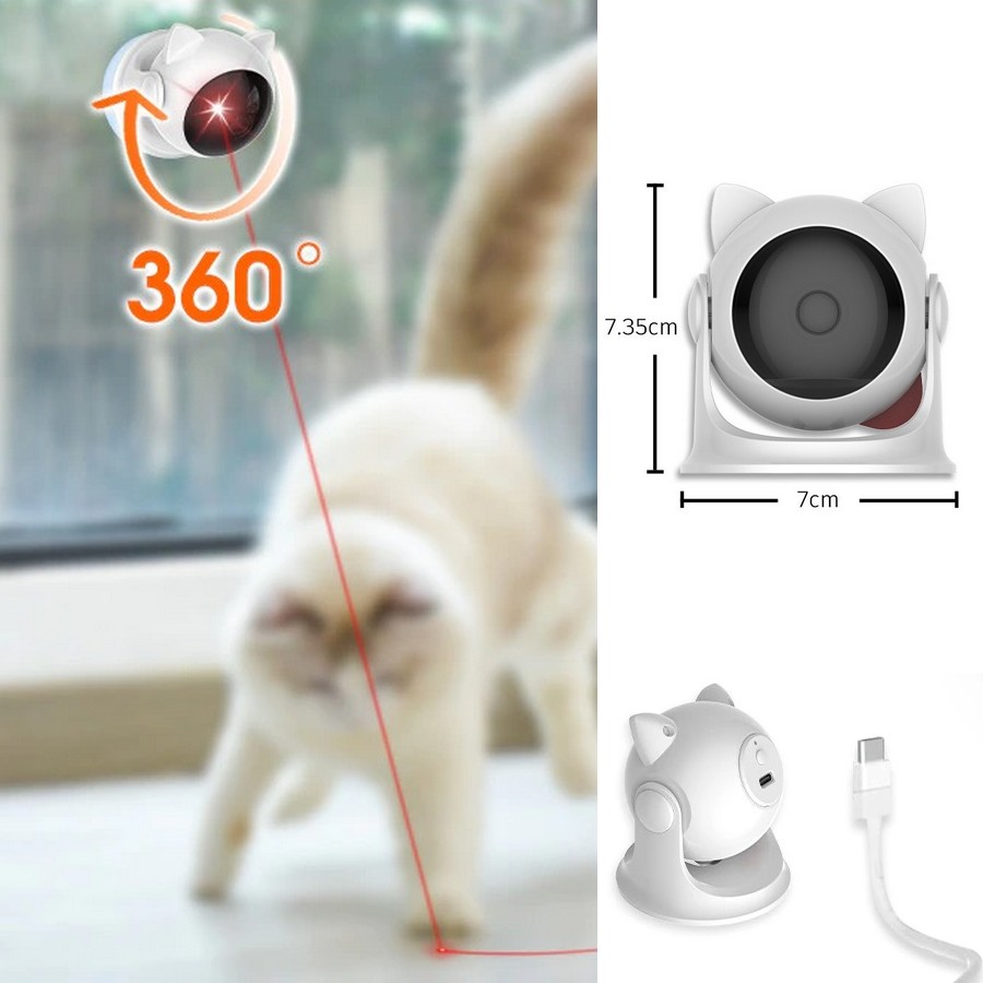 Pointeur laser USB multi motifs pour chats - Petits Compagnons