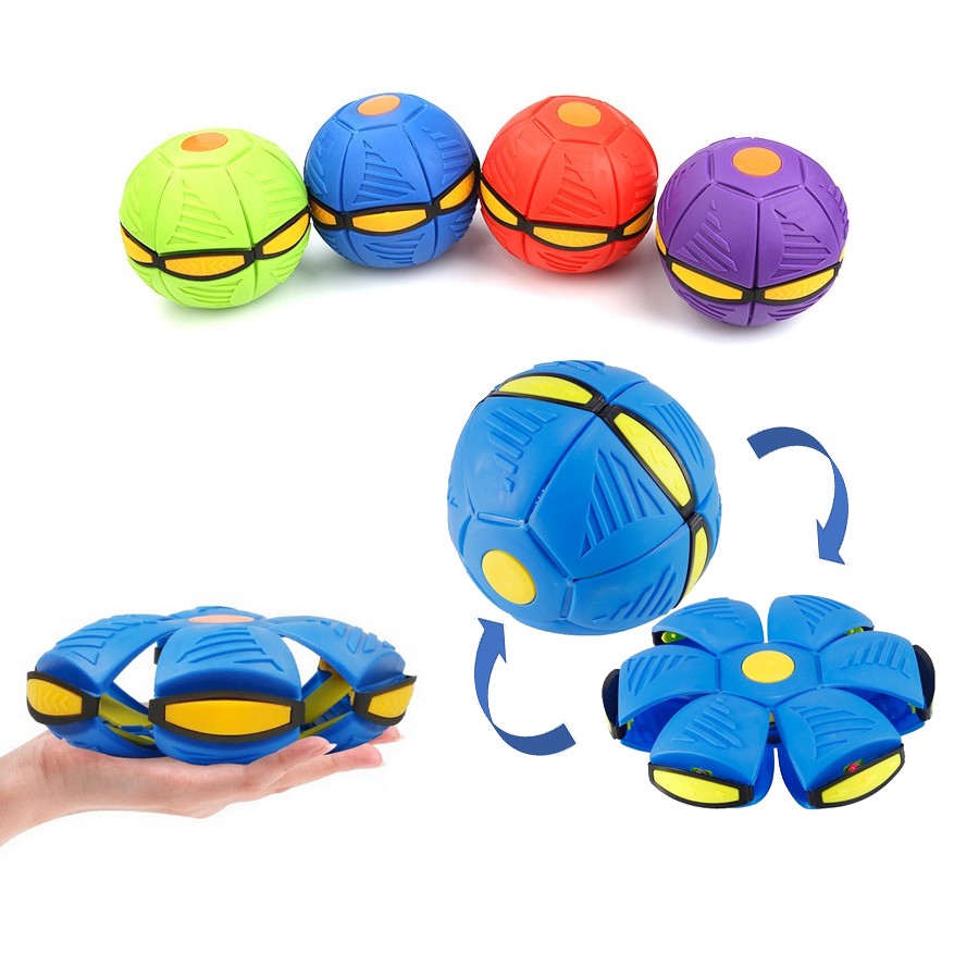 Jouet Pour Chien Transformable Balle/frisbee - Lumineux, En Caoutchouc Souple - Pour Jeu Extérieur, Plage, Piscine