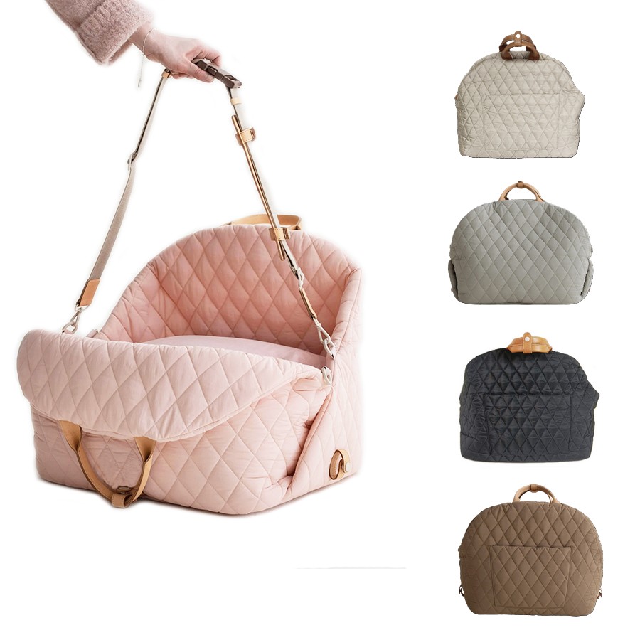 Lit pour chien et chat luxe avec 3 plaids, jouet et porte clé cuir