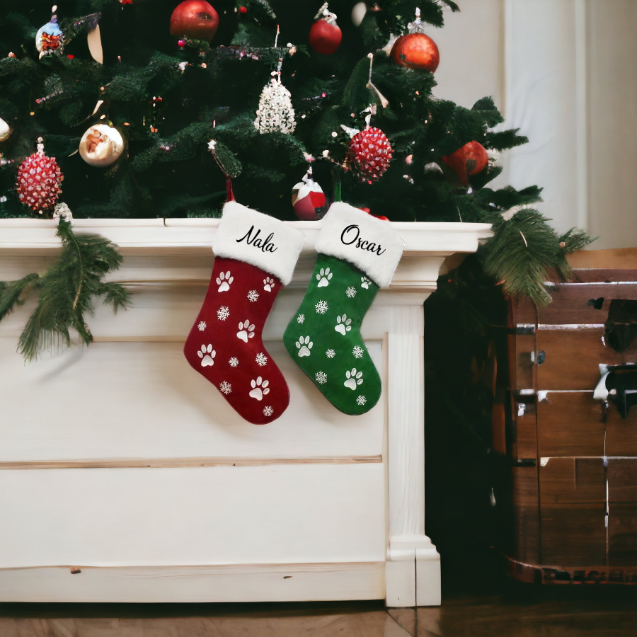 Grande chaussette / botte de Noël personnalisable - Lachouettemauve