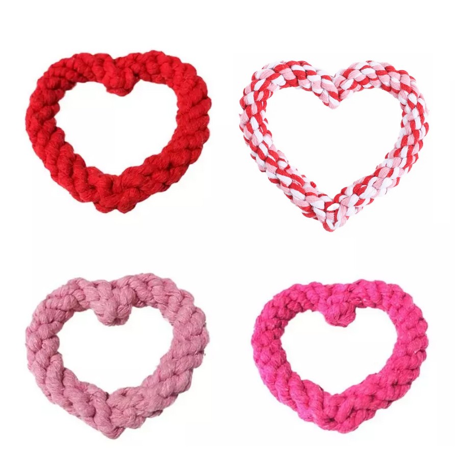 Jouet coeur en corde