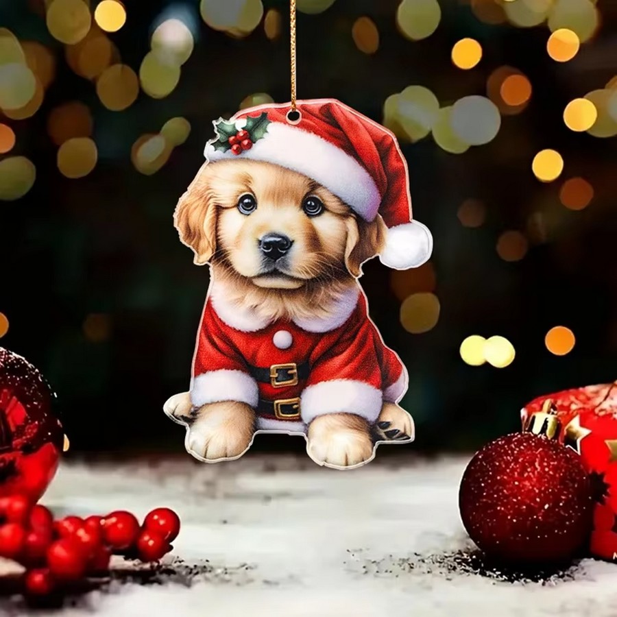 Decoration-originale-noel-motif-chiens-Suspension-sapin-noel-imprime-chien-Ornement-decoratif-noel-chien