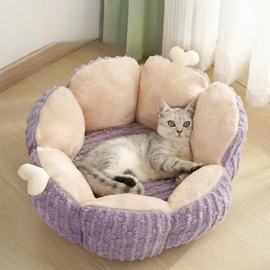 Couchage-cœur-pour-chat-Panier-avec-cœur-pour-chien-Lit-moelleux-decor-coeurs-pour-animaux