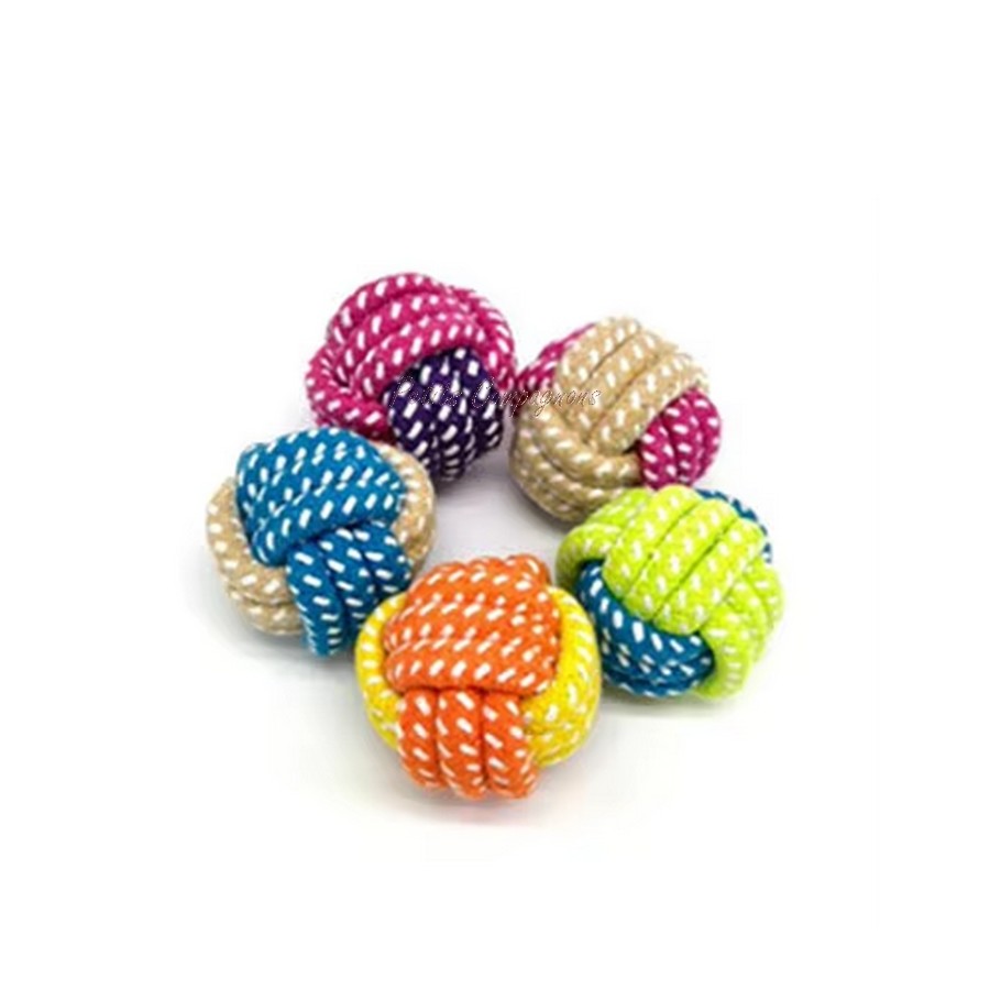 Balle en corde multicolore