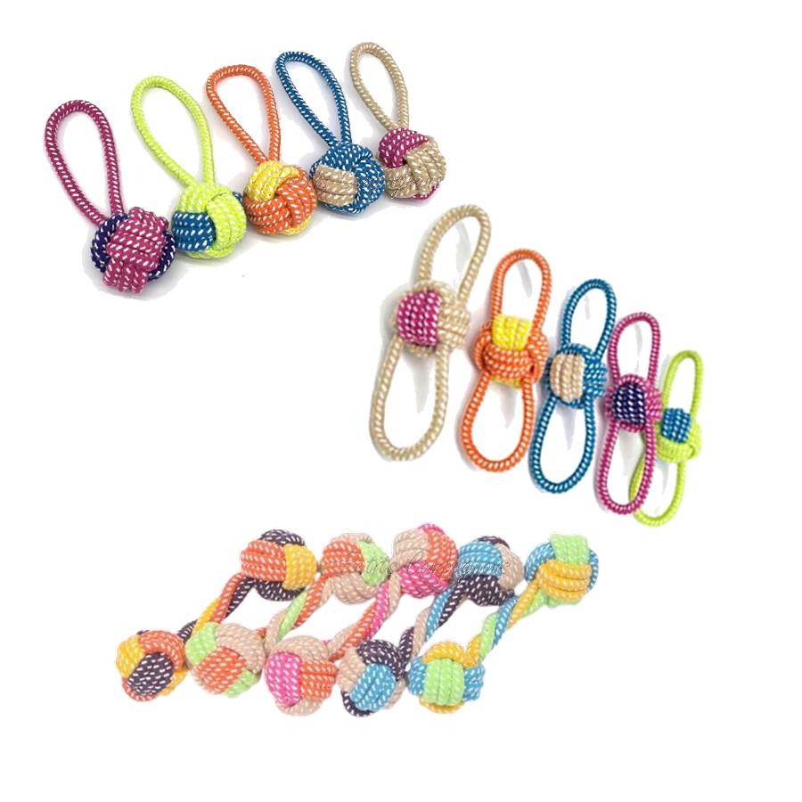Jouet en corde multicolore