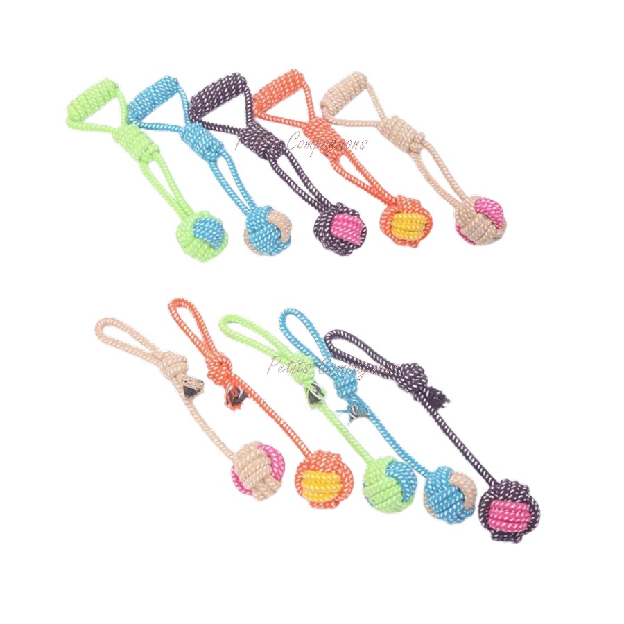 Corde de jeu avec balle multicolore
