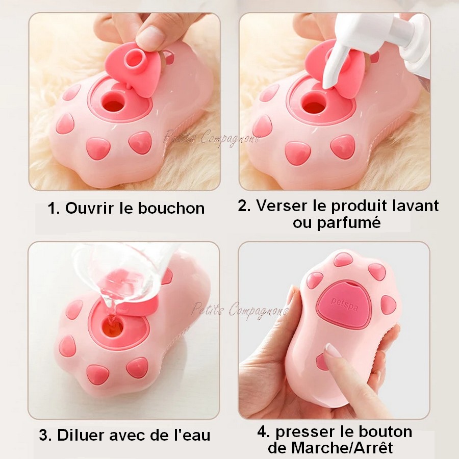 Brosse-vapeur-sans-fil-pour-animaux-Brosse-vapeur-apaisante-chat-Brosse-vapeur-usb-pour-chien