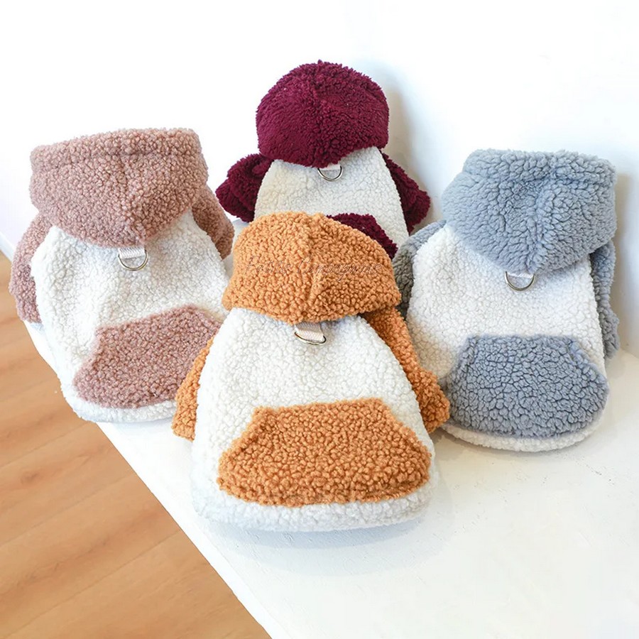 Vêtement-chaud-confortable-pour-chien-Manteau-en-peluche-pour-chien-Doudoune-hiver-chien