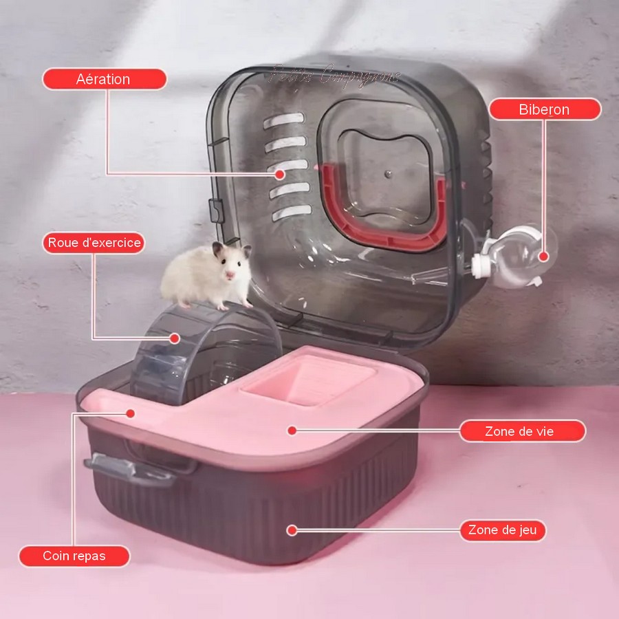 Cage-de-transport-equipee-pour-petit-rongeur-Cage-de-voyage-complete-pour-hamster-Caisse-de-transport-amenagee-hamster
