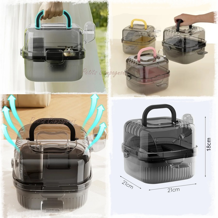 Cage-de-transport-equipee-pour-petit-rongeur-Cage-de-voyage-complete-pour-hamster-Caisse-de-transport-amenagee-hamster