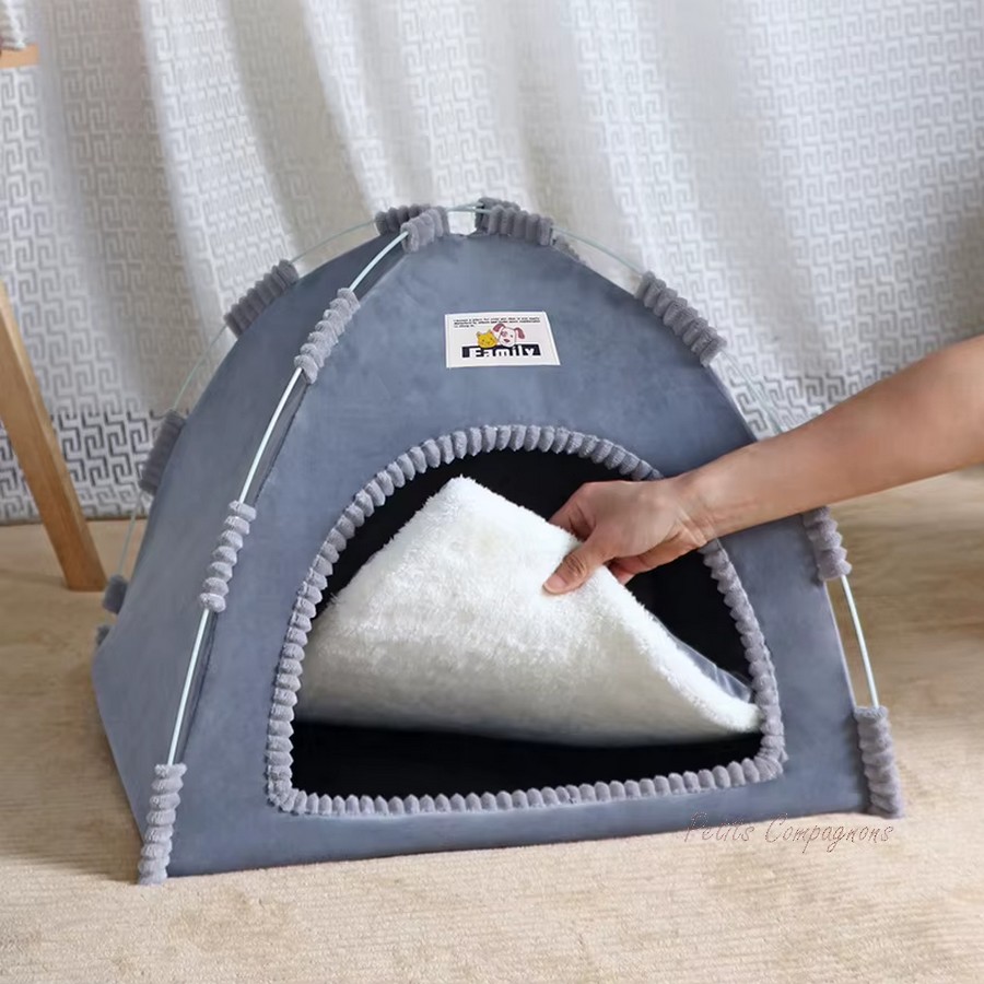 Tente-quatre-saisons-chat-chien-Tipi-design-chat-Tente-avec-coussin-chat