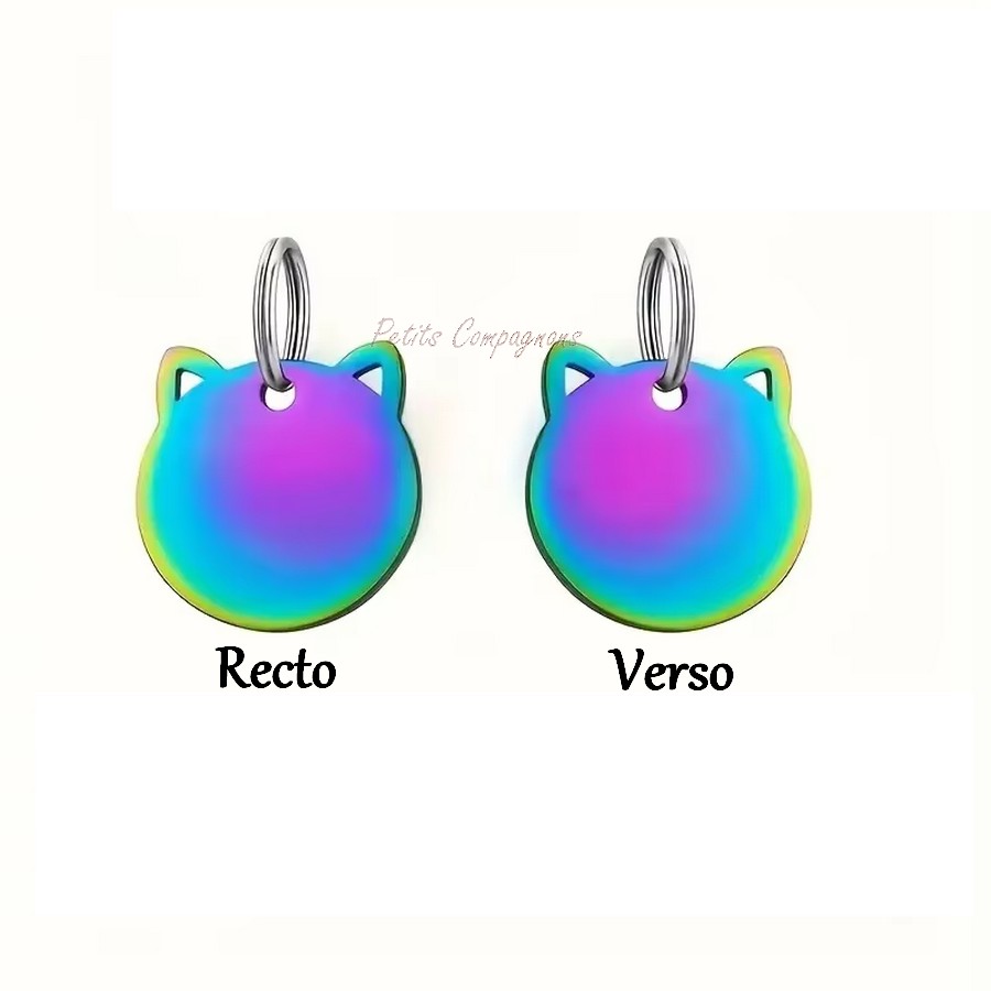 Medaille-tete-de-chat-gravee-Porte-cles-chat-personnalisable-Medaille-chat-personnalisee
