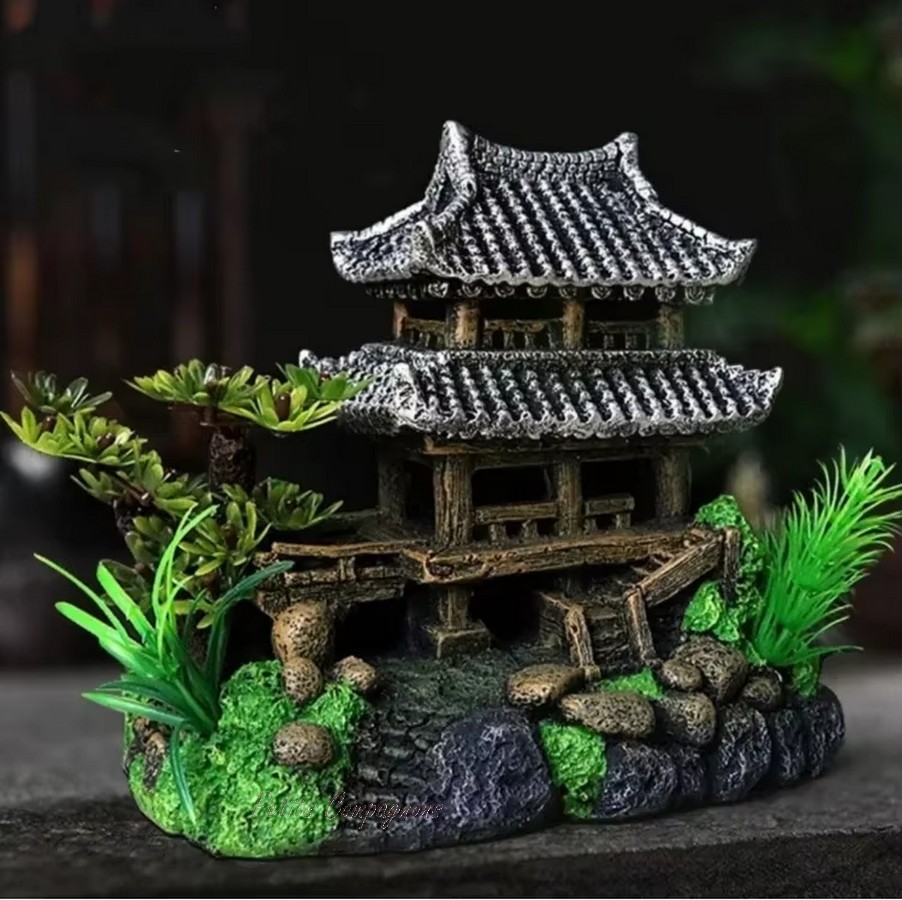 Decoration-maison-zen-aquarium-Maison-resine-pour-aquarium-Decoration-temple-pour-aquarium