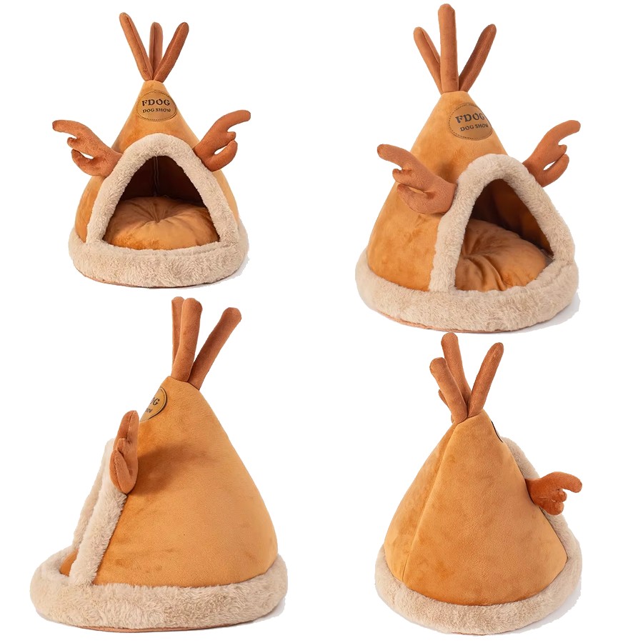 Tipi-hiver-pour-animaux-Tente-hiver-chat-d-interieur-Tipi-original-pour-chien