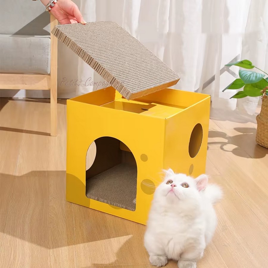 Maison-en-carton-pour-chat-Jouet-en-carton-pour-chats-Cabane-en-carton-pliable-pour-chat