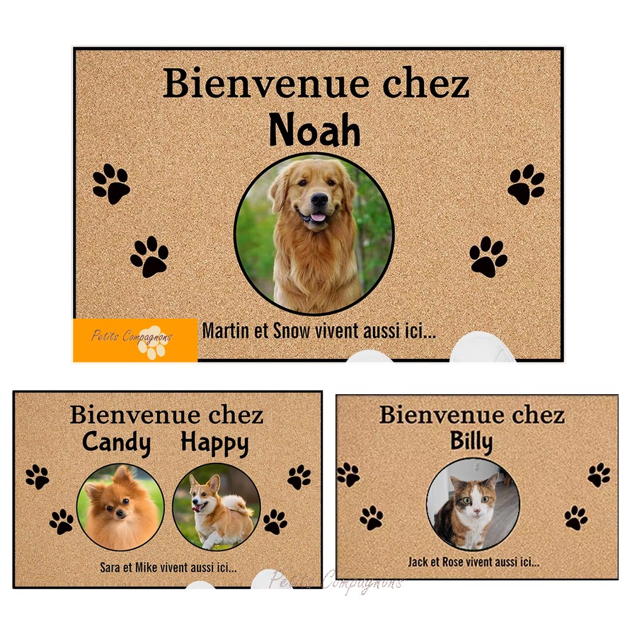 Tapis d\'entrée personnalisé photo