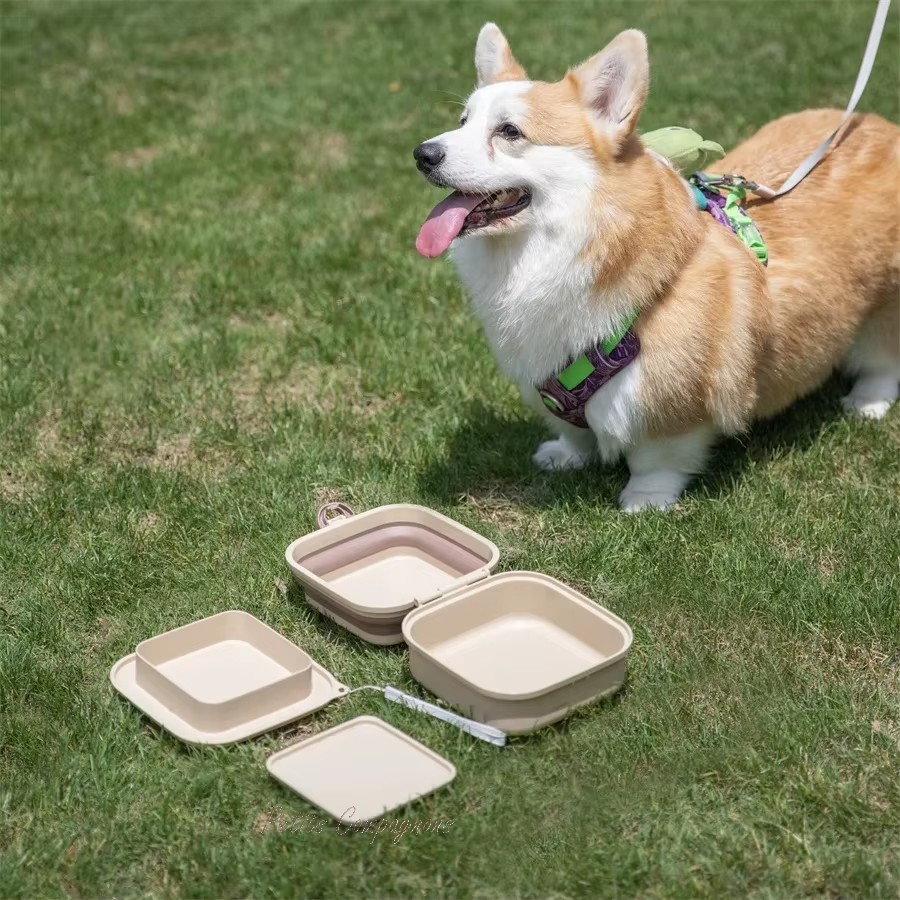 Boite-pliable-gamelles-animaux-Double-bol-pliable-etanche-chien-Gamelle-double-pliable-chat