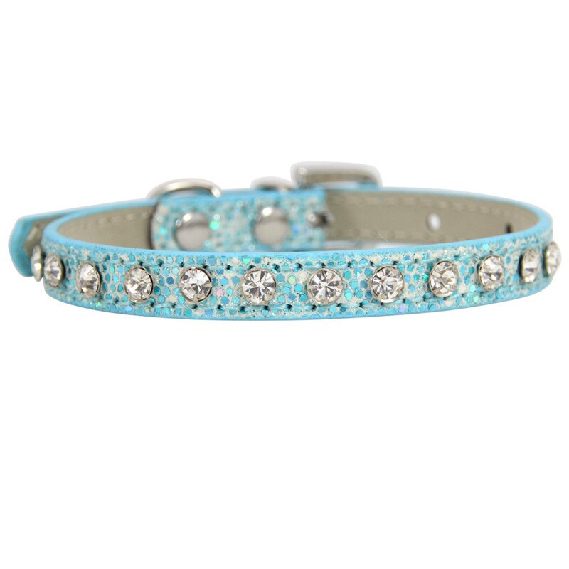 Collier-pour-chat-chien-chiot-strass-brillants-diamant-Collier-paillete-Collier-simili-cuir