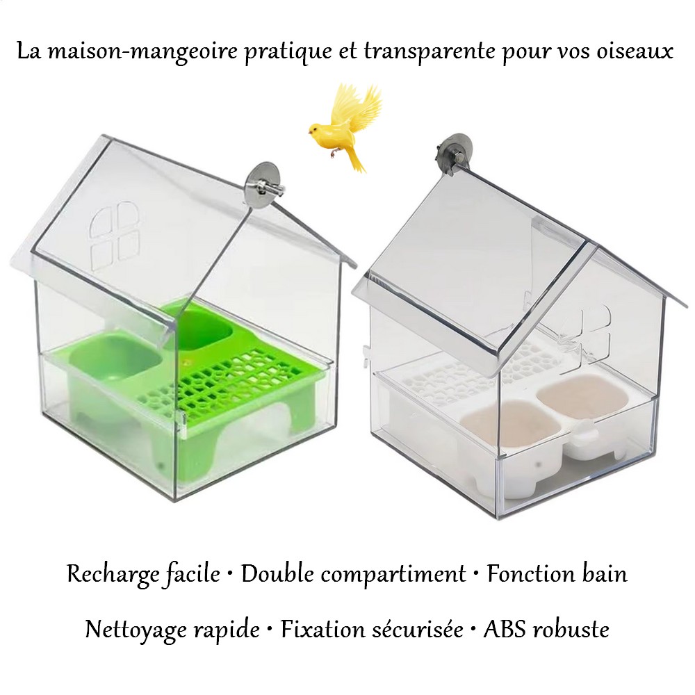 Maison-Mangeoire Externe Transparente