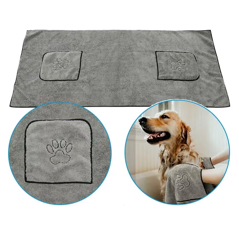 serviette-bain-microfibre-poches-animaux