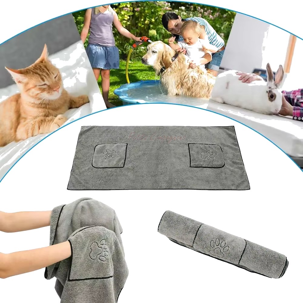 serviette-microfibre-avec-poches-chien-chat