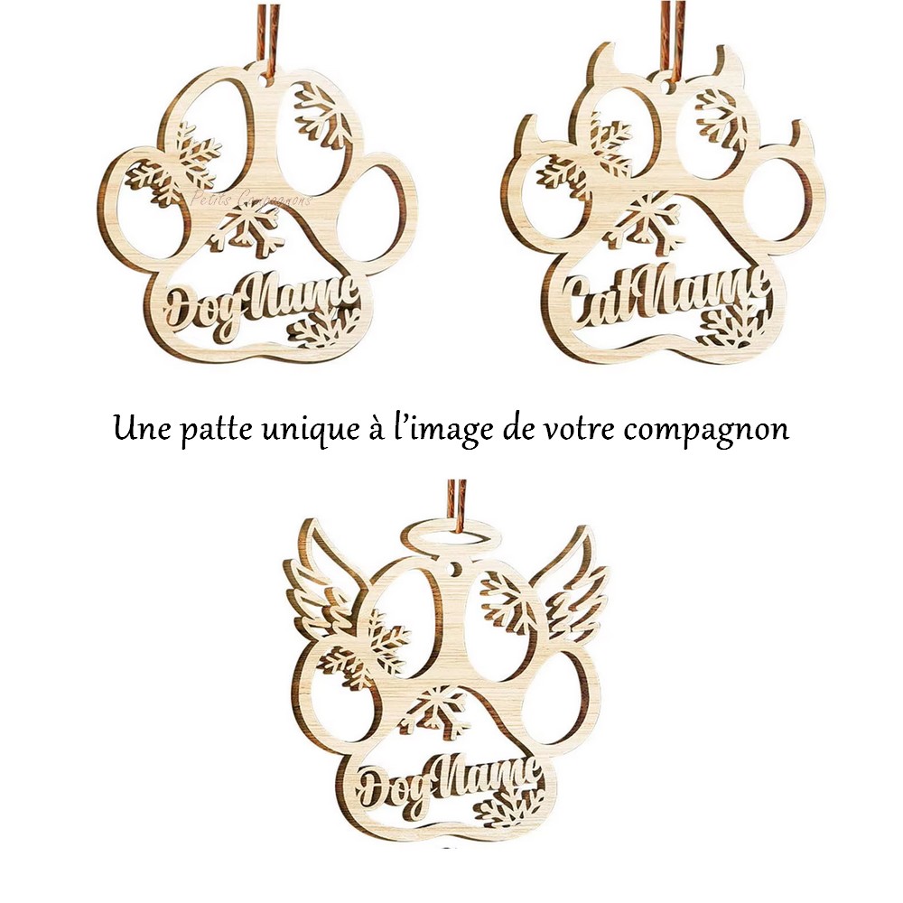 Patte de Noël personnalisée
