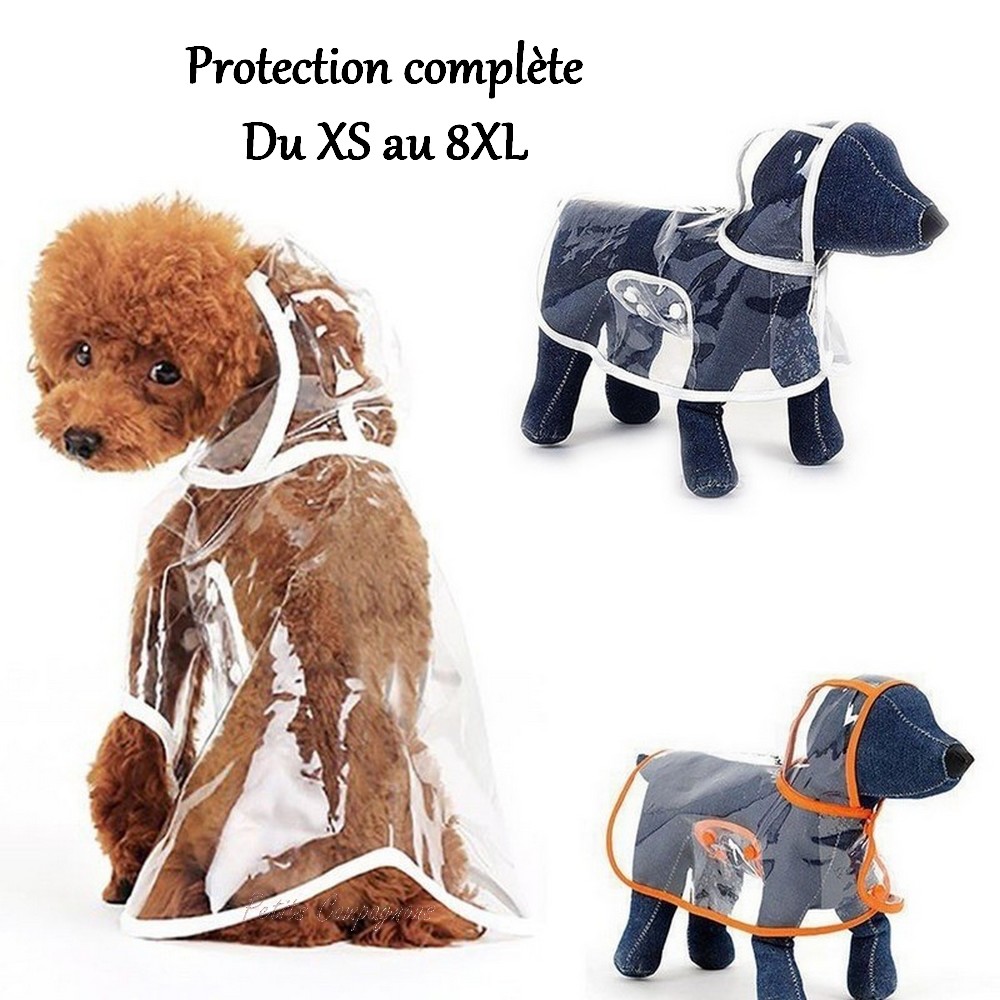 Imperméable transparent à capuche