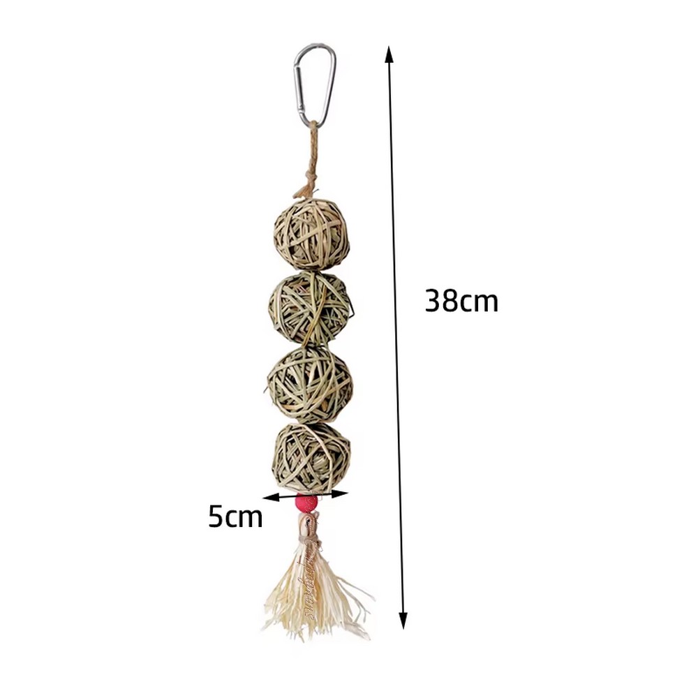 boules-paille-suspendues-cage-rongeur
