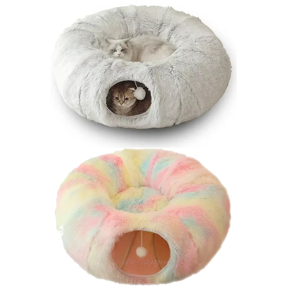 Grand lit tunnel pompon