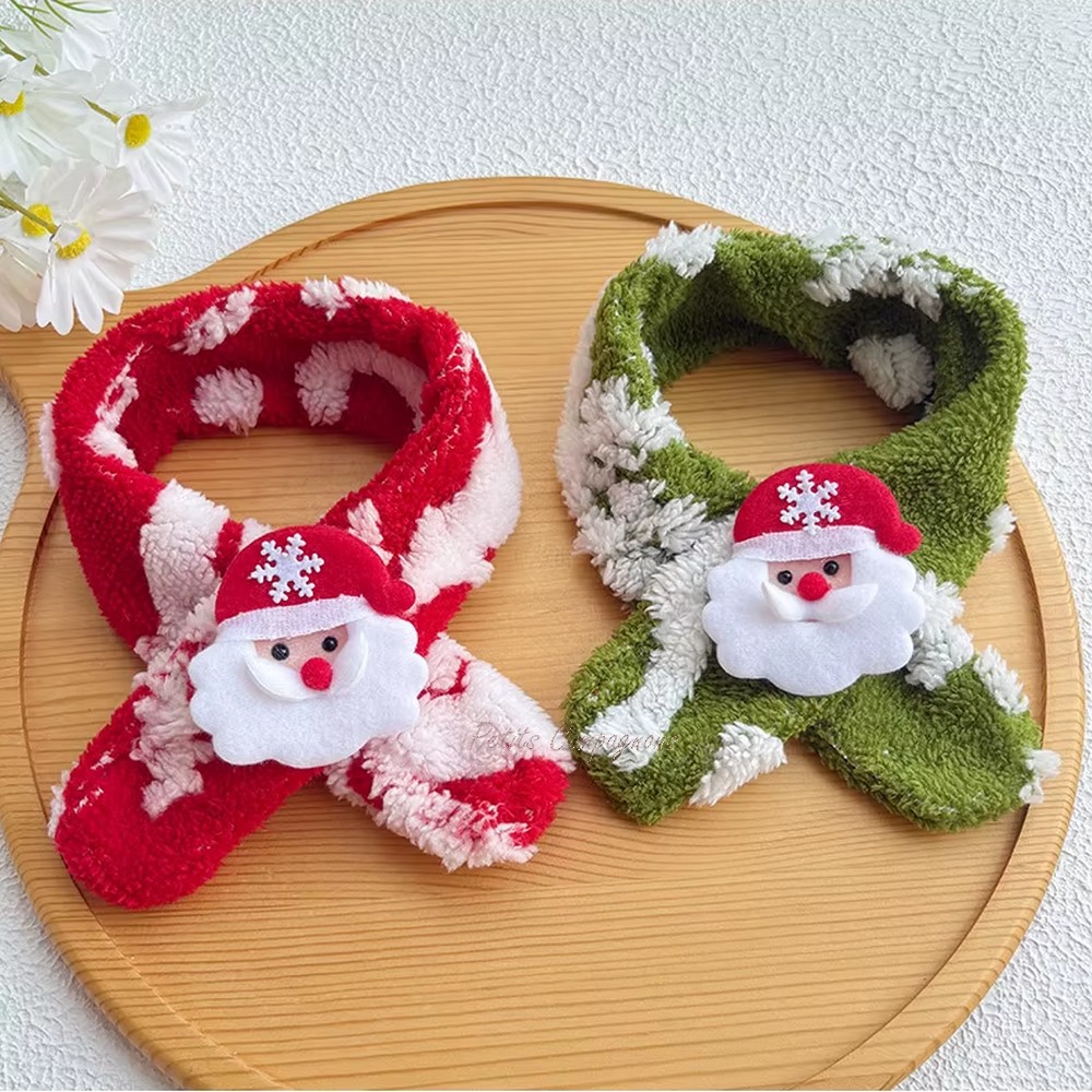 echarpe-noel-pere-noel-chien-chat