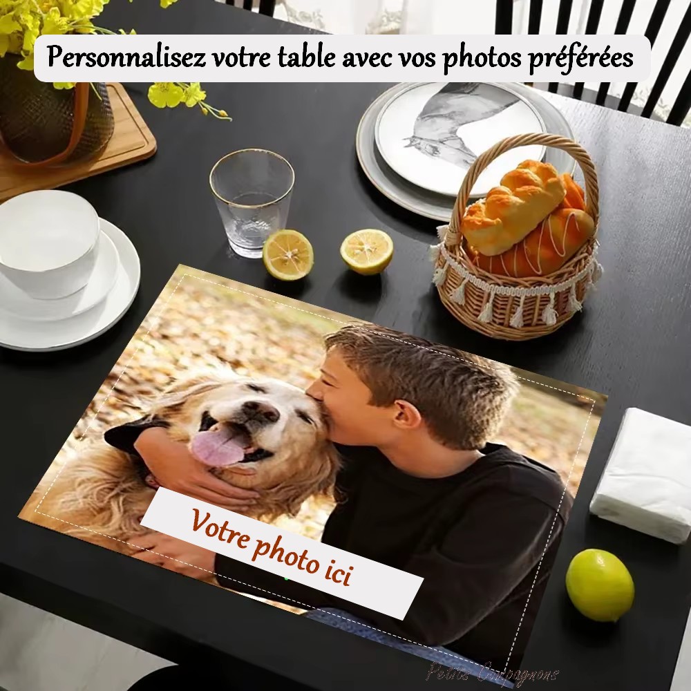 Sets de table personnalisés photo