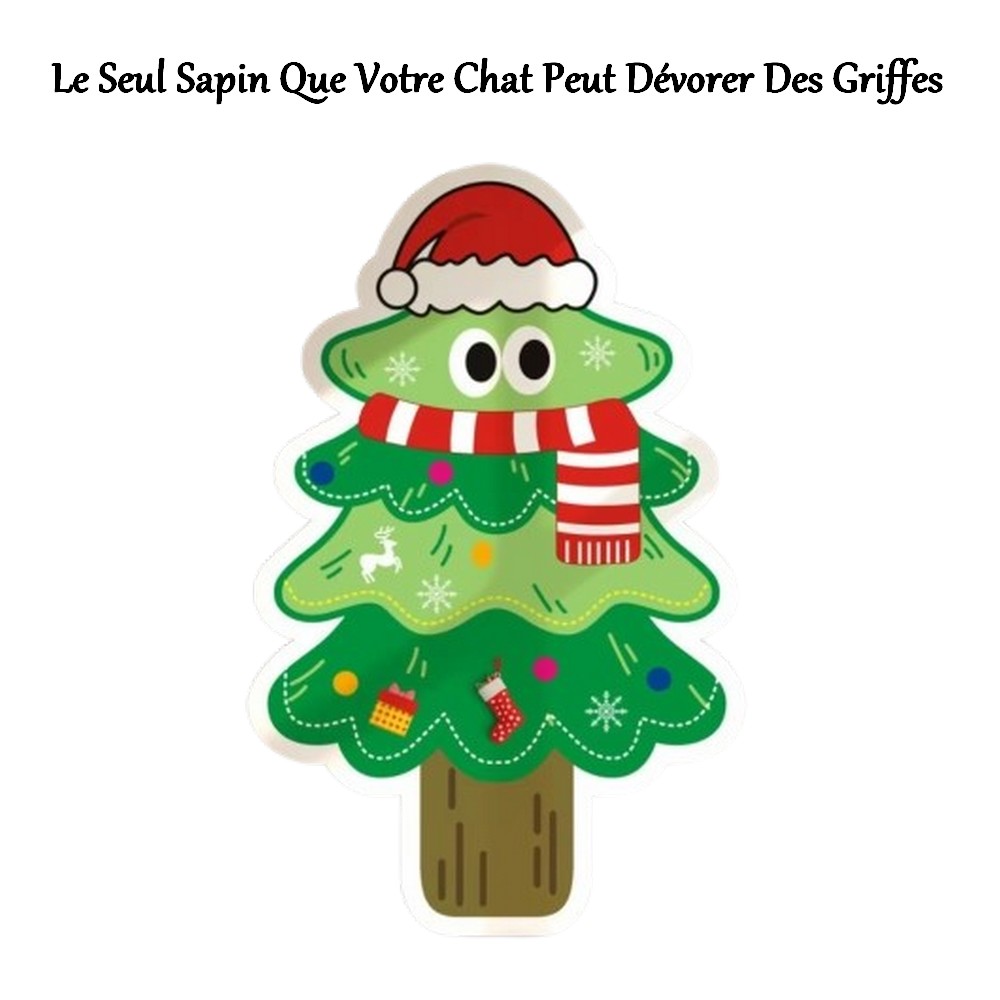 Sapin de Noël mural à griffer