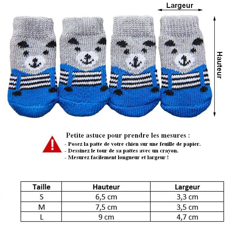 Chaussette-protection-chien-Chaussettes-pour-chien-Chaussettes-antiderapantes-chien-Chausson-antiderapant-pour-chien