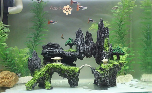 Decoration-feng-shui-aquarium-Décoration-aquarium-japonais-Aquarium-zen-attitude-Montagne-zen-aquarium