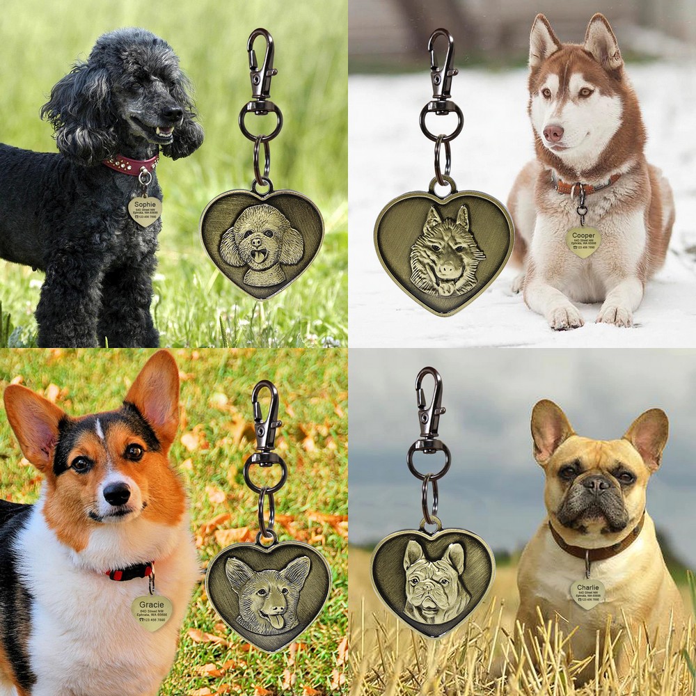 Medaille-gravee-pour-chien-Medaille-personnalisee-chien-Medaille-coeur-chien-Medaille-pour-chien