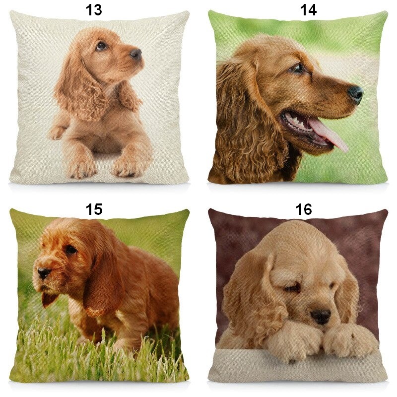 Coussin-chien-Housse-coussin-chien-Coussin-cocker-Coussin-motif-chien