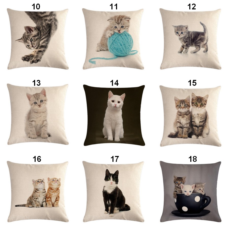 Coussin-chaton-Housse-coussin-chaton-Coussin-chatons -Coussin-motif-chaton-Coussin-chat