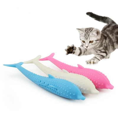 Jouet-chat-en-Silicone-poisson-Chat-jouet-d-animal-de-compagnie-dents-propres-brosse-a-dents-jouet-a-macher-hygiene-dentaire