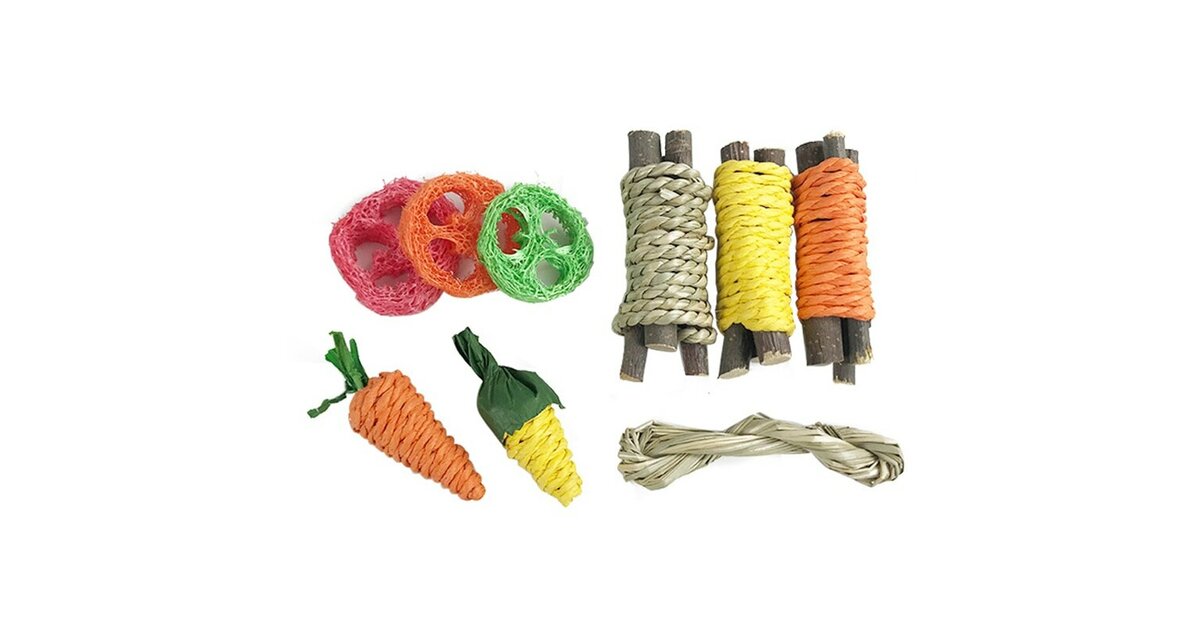 Lot De 2 Bâtonnets à Mâcher En Bois De Pommier Pour Lapins Et Petits Rongeurs - Naturels, Pour L'usure Des Dents - Avec Et Sans écorce