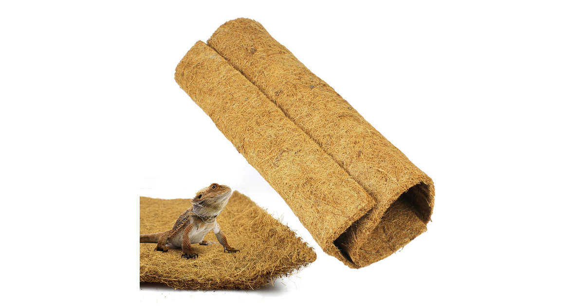 Tapis En Fibre De Coco Pour Terrarium - 25x100 Cm, Naturel, Rétention Sol, Pour Reptiles