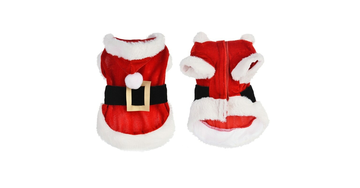 Costume Père Noël pour chats et chiens Petits Compagnons