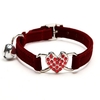 Collier-chat-chaton-Collier-anti-étranglement-Collier-réglable-Collier-cœur-strass-Collier-grelot