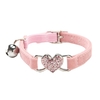 Collier-chat-chaton-Collier-anti-étranglement-Collier-réglable-Collier-cœur-strass-Collier-grelot