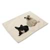 Set-de-table-animaux-Set-de-table-en-tissu-motif-chien-Dessous-table-coton-imprime-chien-Set-de-table-bouledogue