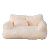 Vrai-canape-ecru-avec-coussin-pour-animal-de-compagnie-chat-chien