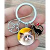 Porte-clef-personnalise-photo-chat-Porte-cles-photo-chat-Bijou-photo-chat-noir